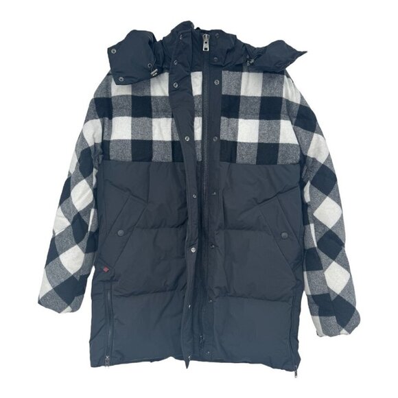 Woolrich Buffalo Check Water Repellent Puffy Down Coat Jacket NWOT - Picture 4 of 16
